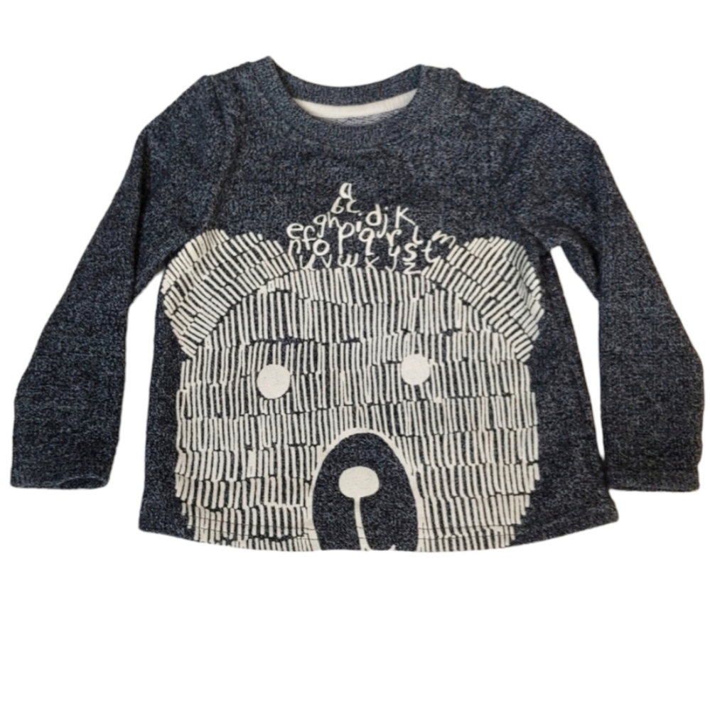 Dip Unisex Infant Bear Gray Sweatshirt Boy Girl Size  12-18 Months